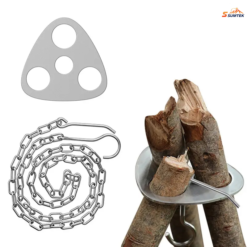 Camping Hiking Cooking - Stainless Steel Portable Camping Tripod Hanger