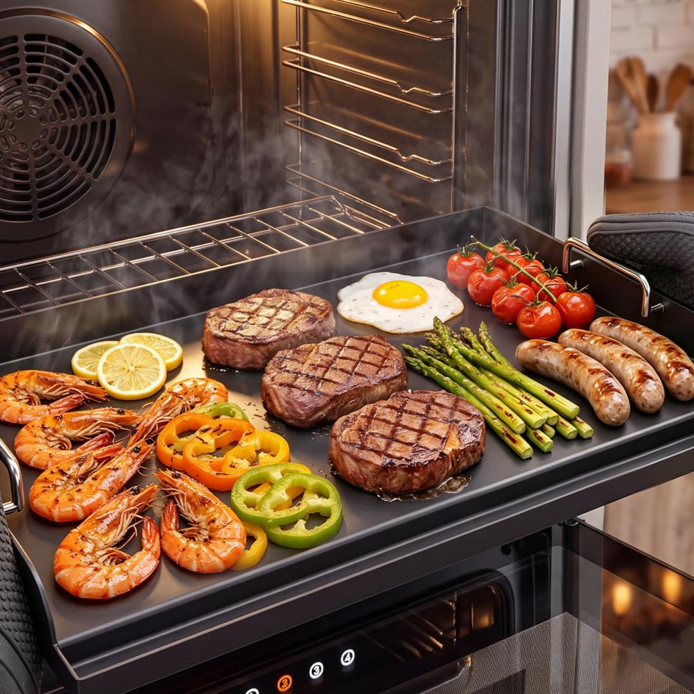 Non Stick Cast Iron Griddle Th - Camping Cooking Flat Top ulasan dan harga
