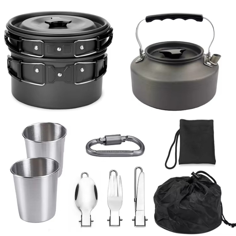 High Quality Outdoor Lightweig - Quality Camping Cooking Set ulasan dan harga