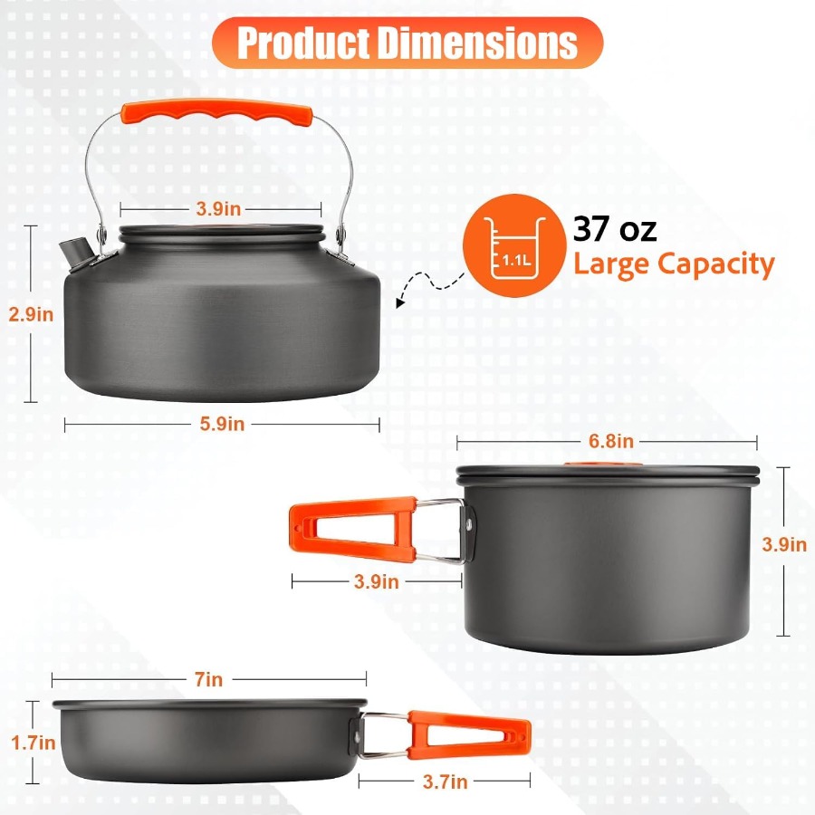Camping Cookware Set: 35oz Non - Camping Hiking Cooking ulasan dan harga
