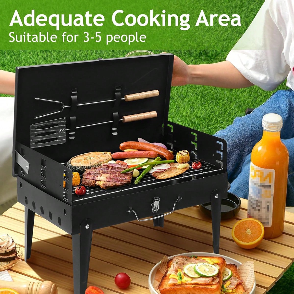 1pc Small Portable Charcoal Gr - Camping Hiking Cooking ulasan dan harga
